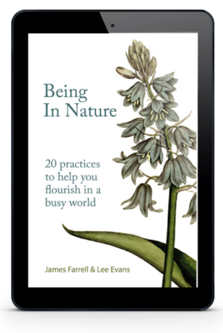 Being in Nature - ebook cover. By James Farrell and Lee Evans